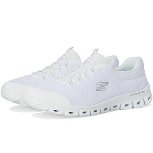 Skechers Womens Glide-Step Athletic Sneakers - White 12 WIDE NEW NEVER WORN